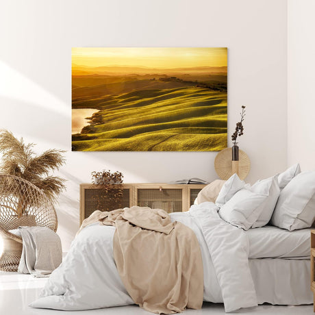 Paul Sinus Wandbild 120x80cm Landschaftsbild Toskana Italien Sonnenuntergang Natur