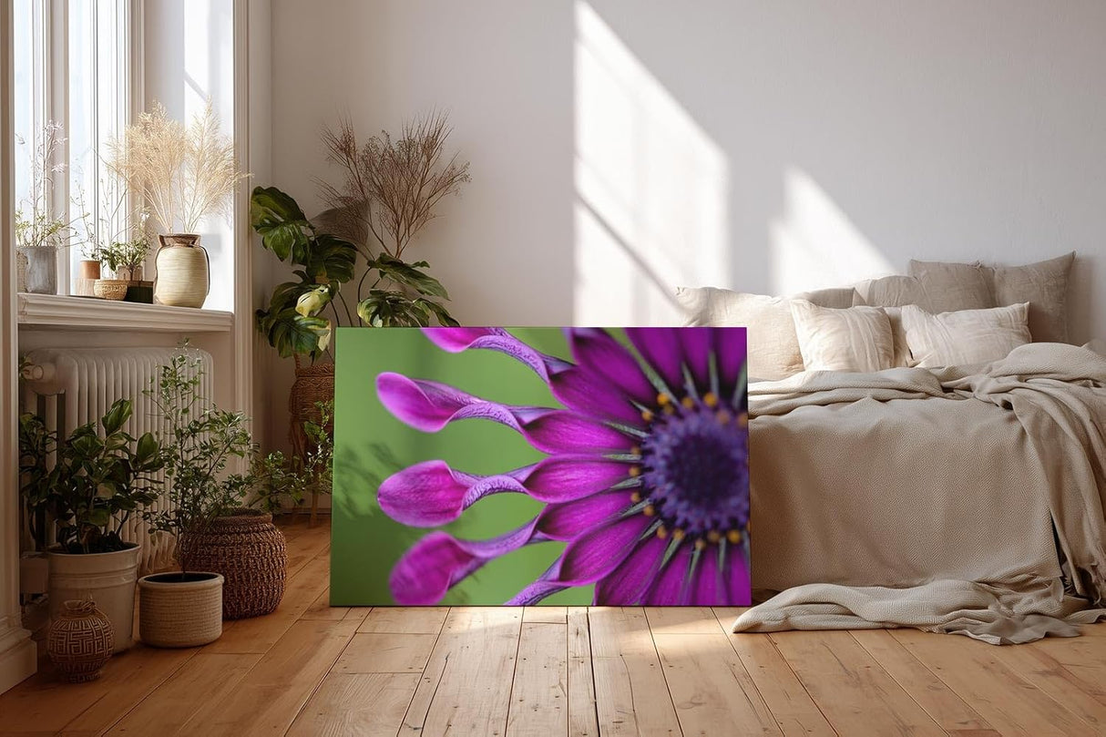 Sinus Art Wandbild 120x80cm Ausdrucksstarkes Blütendesign mit einzigartiger Form und intensiver Farbgebung