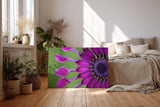 Sinus Art Wandbild 120x80cm Ausdrucksstarkes Blütendesign mit einzigartiger Form und intensiver Farbgebung