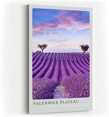 Paul Sinus Kunstdruck 40x60cm Valensole Plateau Lavendelfelder Provence Reihen Himmel Sommerfarben
