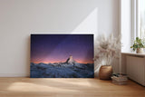 Sinus Art Wandbild 120x80cm Spektakuläre Darstellung des Matterhorns unter funkelndem Sternenhimmel
