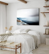 Paul Sinus Wandbild 120x80cm Strand Meer Abstrakt Horizont Kunstvoll Wellen