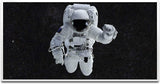 Astronaut im Weltall ca. 130x70cm Wandbild inklusive Schattenfugenrahmen weiss - Panorama Leinwand Bild XXL Format Wandbilder Wohnzimmer Wohnung Deko Kunstdrucke