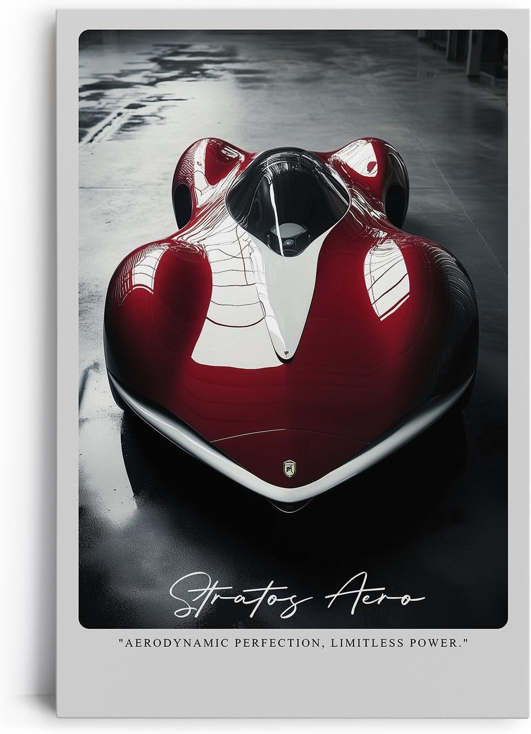 Paul Sinus Leinwandbild 60x90cm Stratos Aero Leinwandbild sportlicher, aerodynamischer Fahrzeugentwurf mit perfektem Design und grenzenloser Power