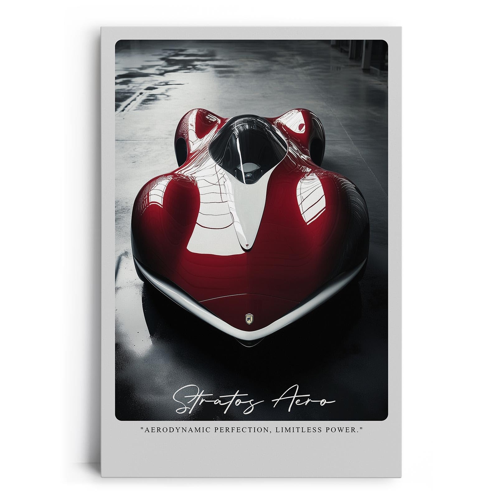 Paul Sinus Leinwandbild 60x90cm Stratos Aero Leinwandbild sportlicher, aerodynamischer Fahrzeugentwurf mit perfektem Design und grenzenloser Power