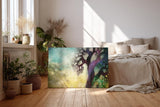 Sinus Art Wandbild 120x80cm Der mystische Baum mit farbigen Ästen wirkt magisch und faszinierend zugleich