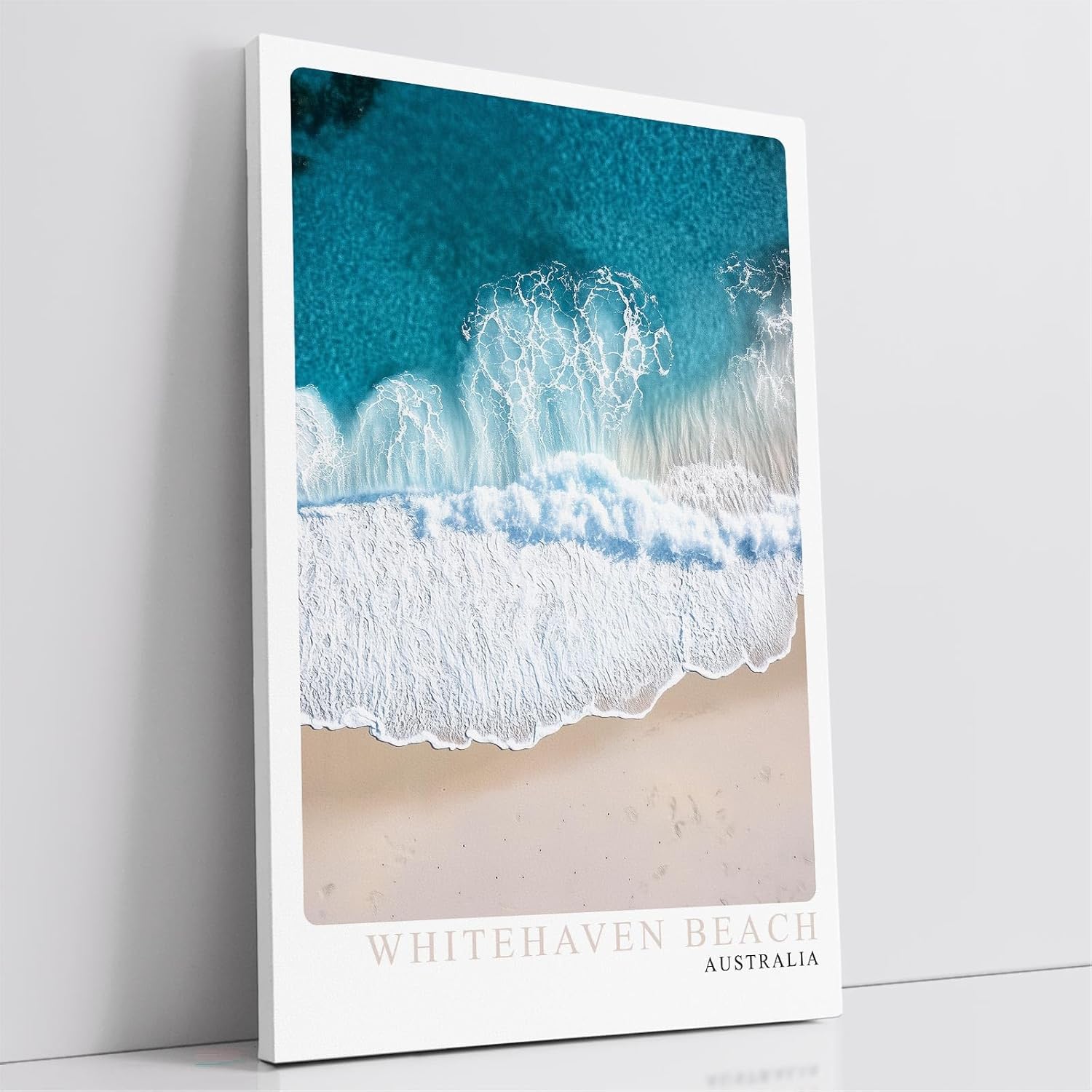 Paul Sinus Leinwandbild 80x120cm Leinwandbild Whitehaven Beach tropische Küste türkisblaues Meer traumhafte Natur paradiesische Ästhetik maritime Kunst