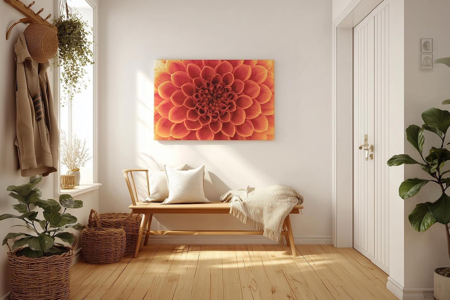 Sinus Art Wandbild 120x80cm Faszinierende Blütenstruktur in perfekter Symmetrie als Symbol für Schönheit und Harmonie