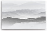 Paul Sinus Wandbild 120x80cm Berglandschaft Berge Gebirge Wolken Nebel Grau