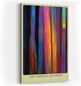 Paul Sinus Wandbild in 40x60cm The Vertical Rainbow – abstraktes Farbmotiv mit vertikalen Regenbogenstreifen für moderne und kreative Raumgestaltung