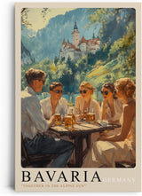 Paul Sinus Leinwandbild 40x60cm Leinwandbild Bavaria Alpenromantik gesellige Eleganz Schloss Neuschwanstein bayerische Kultur Sommeridylle