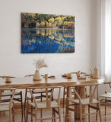 Paul Sinus Wandbild 120x80cm Bergsee Natur Wasser Bäume Sommer See