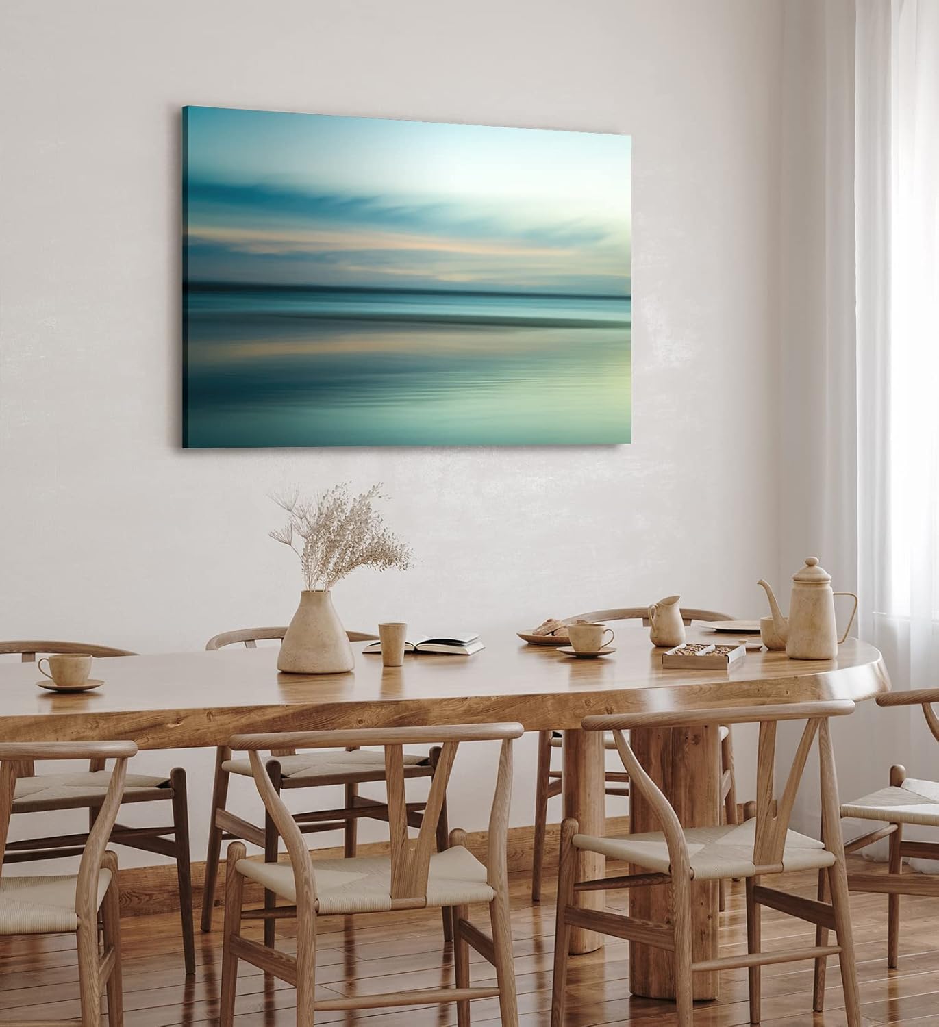 Paul Sinus Wandbild 120x80cm Horizont Meer Himmel Abstrakt Kunstvoll Minimal