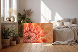 Sinus Art Wandbild 120x80cm Elegante Blütenkomposition in Apricot mit weichen Übergängen und lebendiger Struktur