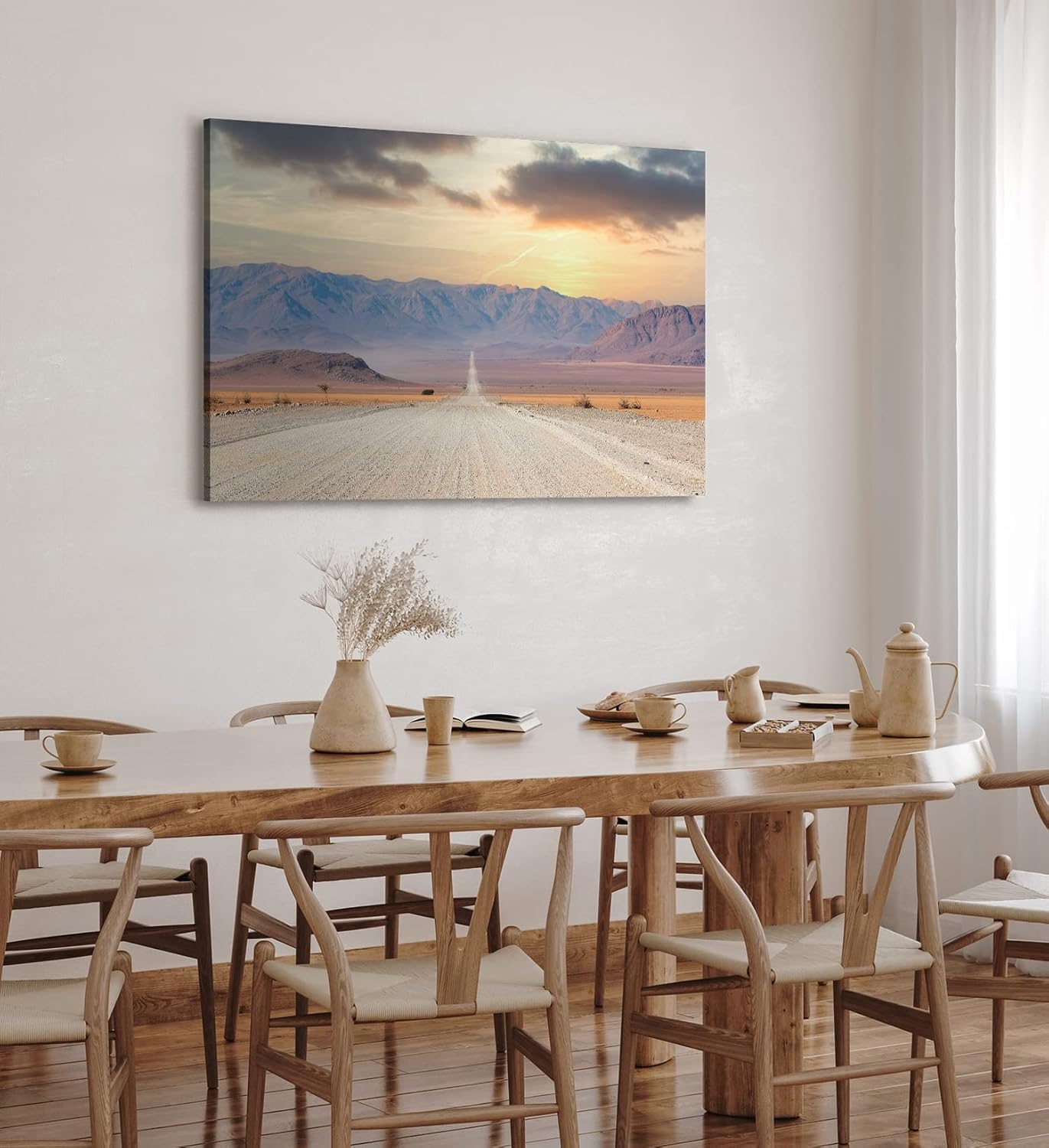 Paul Sinus Wandbild 120x80cm Namibia Afrika Wüstenlandschaft Straße Berge