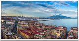 Italien Panorama ca. 130x70cm Wandbild inklusive Schattenfugenrahmen weiss - Panorama Leinwand Bild XXL Format Wandbilder Wohnzimmer Wohnung Deko Kunstdrucke