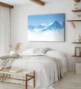Paul Sinus Wandbild 120x80cm Berge Schneegipfel Alpen Blau Weiß Natur