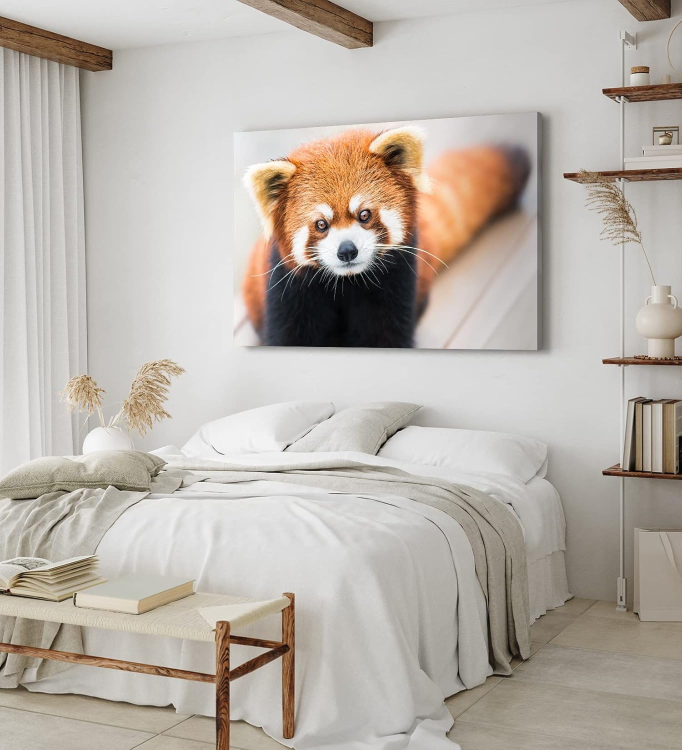 Paul Sinus Wandbild 120x80cm Kleiner roter Panda Tierfotografie Süß Flauschig