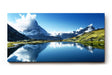 Sinus Art Wandbild 120x80cm Majestätisches Matterhorn reflektiert sich in klarem Bergsee unter blauem Himmel
