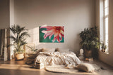 Sinus Art Wandbild 120x80cm Detailreiche Blütenaufnahme mit Bewegung und Leichtigkeit auf natürlichem Grund