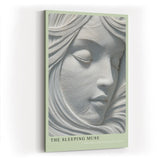 Paul Sinus Wandbild in 40x60cm The Sleeping Muse – Elegante Darstellung eines in feinen Linien gearbeiteten weiblichen Gesichts in sanfter Ruhe