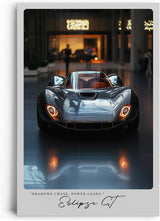 Paul Sinus Leinwandbild 60x90cm Eclipse GT Leinwandbild futuristischer Sportwagen in moderner Umgebung kraftvolle Ästhetik von Leistung und Design