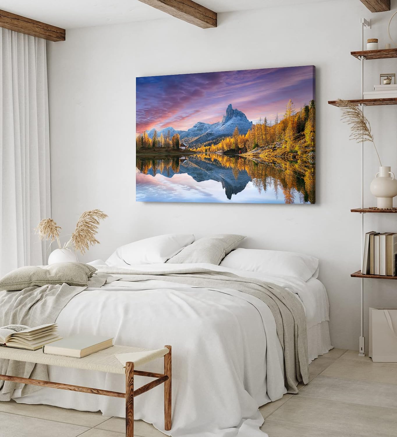 Paul Sinus Wandbild 120x80cm Lago Fed?ra See in Italien Alpen Alpensee Berge