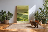 Paul Sinus Kunstdruck 40x60cm Val d'Orcia Italien toskanische Landschaft mit Zypressenallee bei Sonnenaufgang