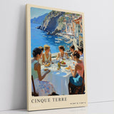 Paul Sinus Leinwandbild 60x90cm Leinwandbild Cinque Terre Italien mediterrane Küstenlandschaft malerische Dörfer Sommerstimmung Meeresblick