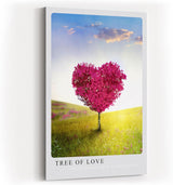 Paul Sinus Kunstdruck 40x60cm Tree of Love – Herzbaum im sonnendurchfluteten Frühlingsfeld