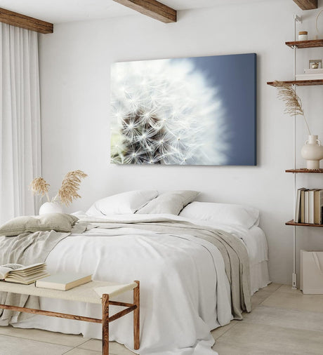 Paul Sinus Wandbild 120x80cm Nahaufnahme Pusteblume Fotokunst Weiß Löwenzahn