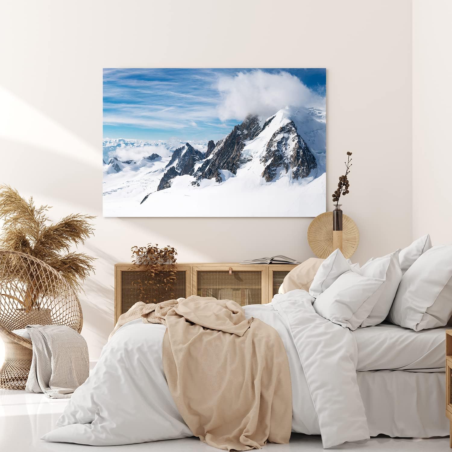 Paul Sinus Wandbild 120x80cm Alpen Berge Berggipfel Schneegipfel Gebirge Schnee