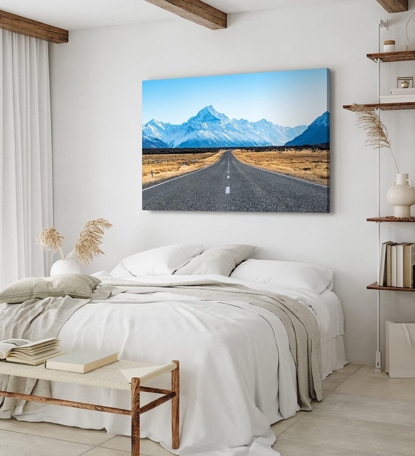 Paul Sinus Wandbild 120x80cm Aoraki Mount Cook Neuseeland Straße Berggipfel Berge