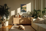 Paul Sinus Kunstdruck 40x60cm Appalachian Lake mit Sonnenuntergang – Naturidylle mit Kanu in ruhigem Wasser