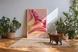 Paul Sinus Kunstdruck 40x60cm Soft Bloom – zarte Blütenblätter in Rosatönen mit Tautropfen in sanfter Nahaufnahme