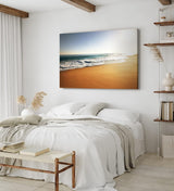 Paul Sinus Wandbild 120x80cm Strand Sandstrand Meer Horizont Sonne Wellen