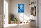 Paul Sinus Kunstdruck 40x60cm Hai Meer Unterwasser Silhouette Jäger Ozean Deep Hunter