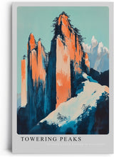 Paul Sinus Leinwandbild 60x90cm majestätische Felsgipfel im Sonnenlicht mit ausdrucksstarken Farben – kunstvolles Leinwandbild für moderne Raumgestaltung