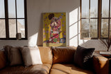 Paul Sinus Wandbild in 40x60cm The Golden Sorrow – ausdrucksstarkes Kunstmotiv im goldenen Mosaikstil für elegante Raumgestaltung