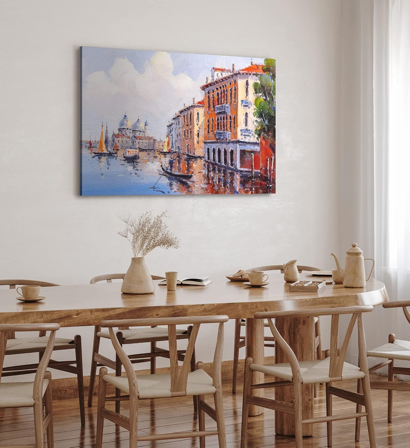 Paul Sinus Wandbild 120x80cm Venedig Gondel Kunstvoll Farben Abstrakt Italien