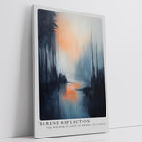 Paul Sinus Leinwandbild 40x60cm Spiegel der Stille – Mystische Waldlandschaft mit nebelverhangenem Wasser und sanfter Lichtspiegelung