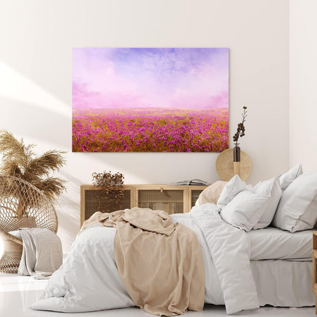 Paul Sinus Wandbild 120x80cm Blumenfeld Wildblumen Feld Blumen Lavendel