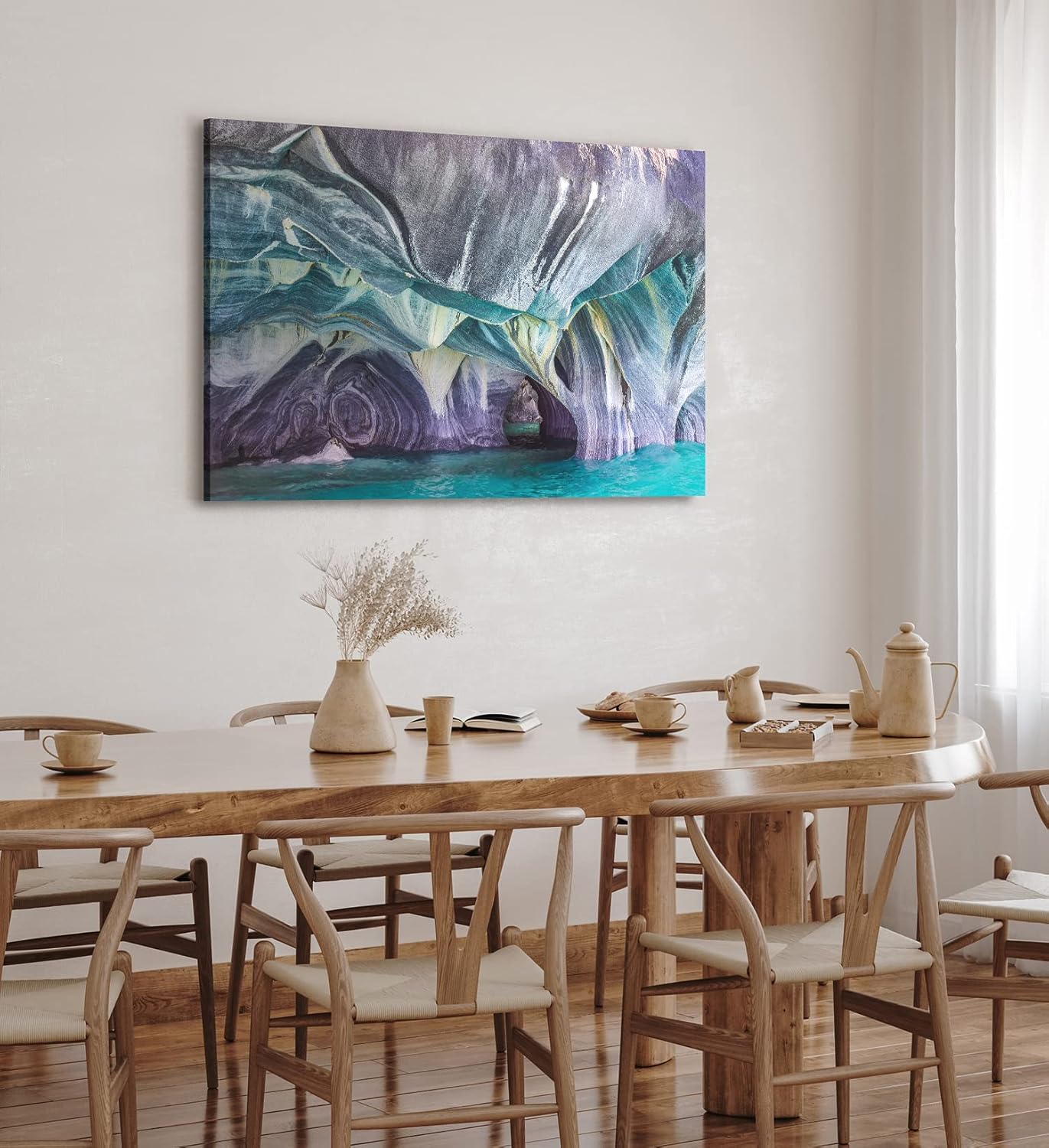 Paul Sinus Wandbild 120x80cm Catedral de Marmol Kalksteinküste Chile Grotte Steinformation