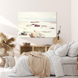 Paul Sinus Wandbild 120x80cm Meer Felsen Horizont Steine weißer Himmel