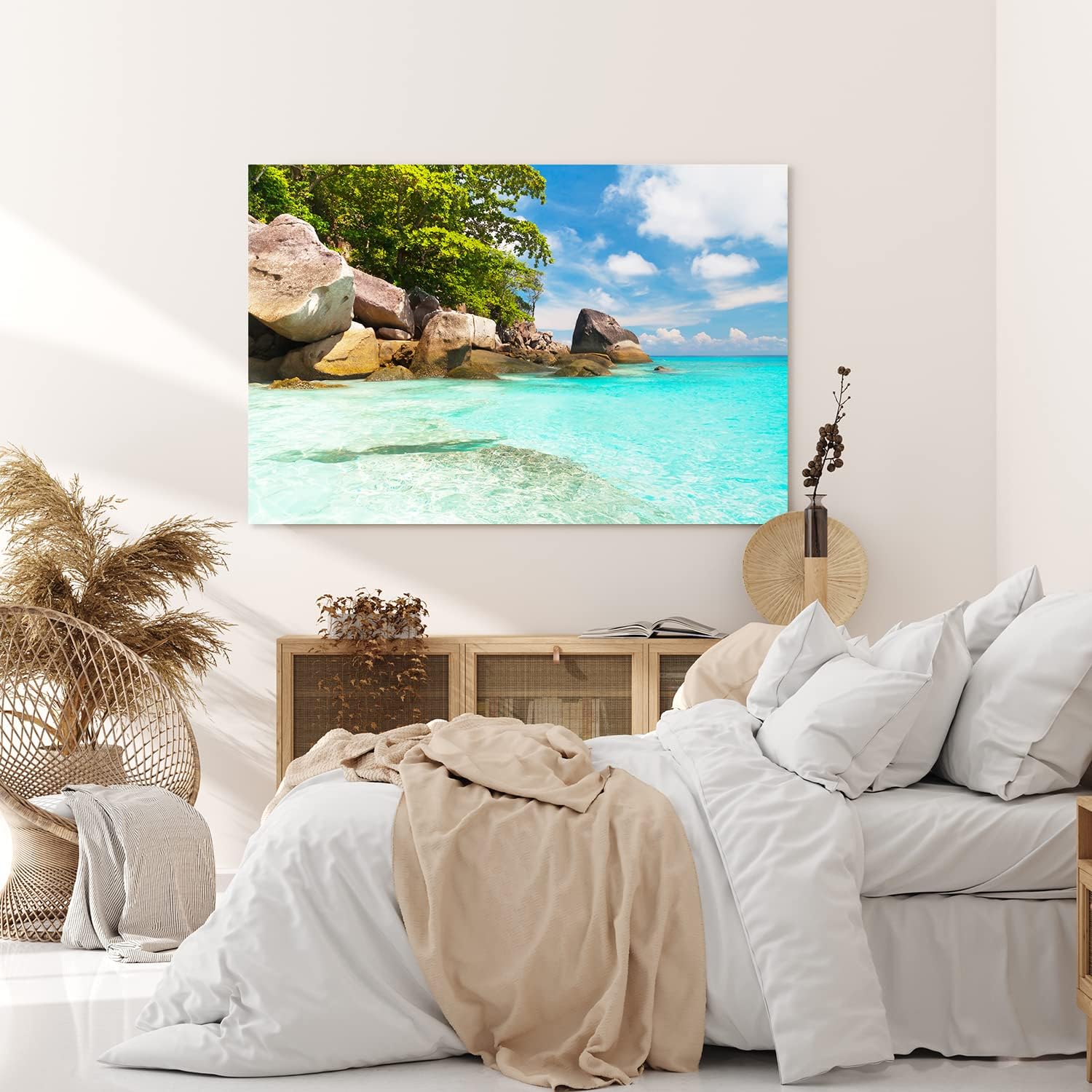 Paul Sinus Wandbild 120x80cm Karibik Meer Türkis Sommer Sonnenschein Urlaub
