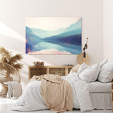 Paul Sinus Wandbild 120x80cm Alpensee See Alpen Berge Landschaft Bäume Natur
