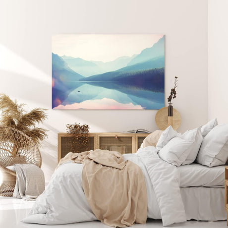 Paul Sinus Wandbild 120x80cm Alpensee See Alpen Berge Landschaft Bäume Natur