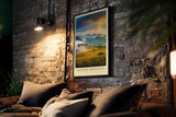 Paul Sinus Kunstdruck 40x60cm Mountain Lightfields Sonnenaufgang Berglandschaft Natur Himmel Nebel Panorama
