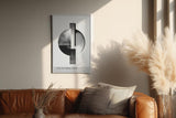 Paul Sinus Wandbild in 40x60cm The Divided Void – Abstrakte geometrische Form in Schwarz-Weiß