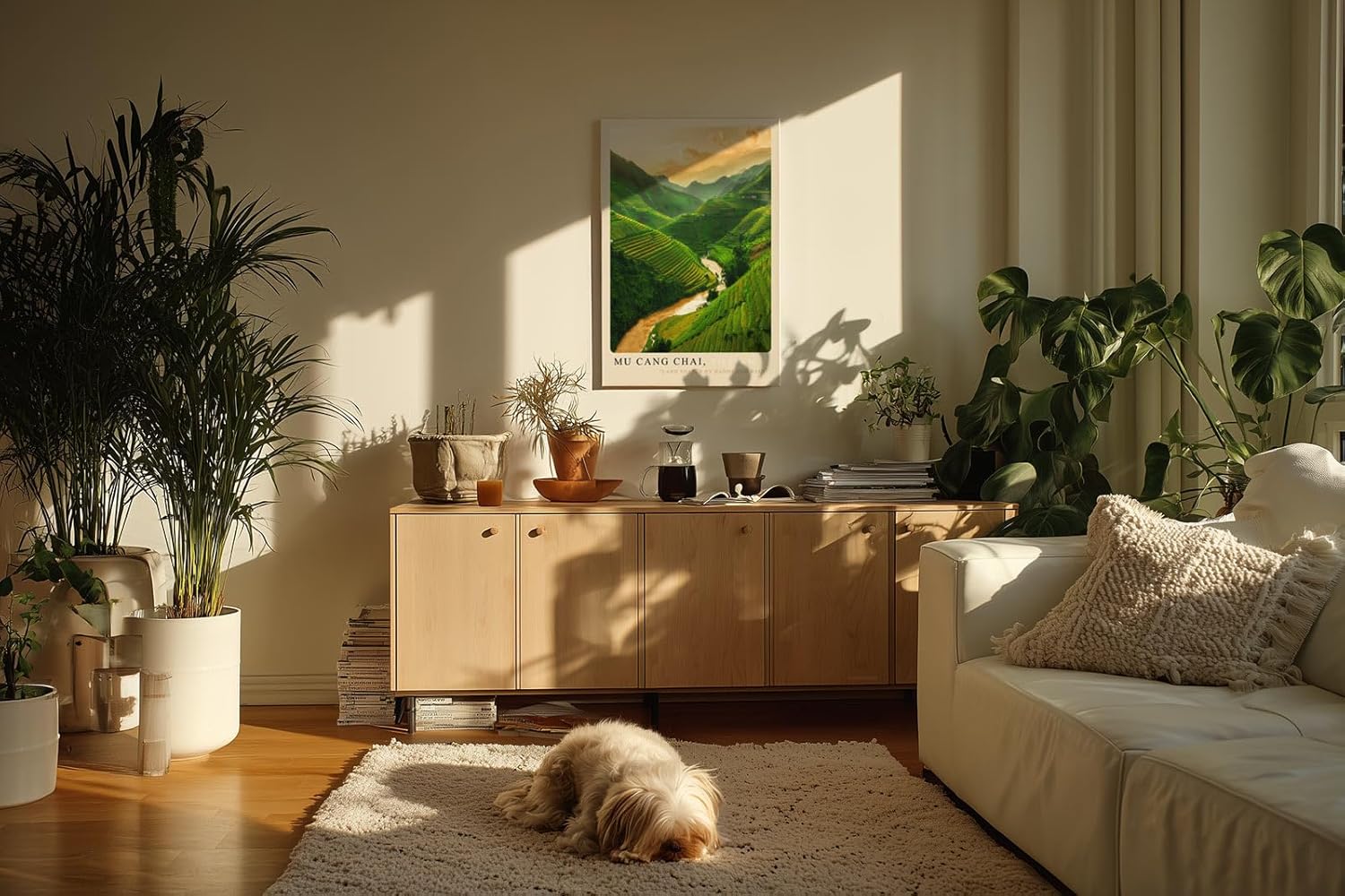 Paul Sinus Kunstdruck 40x60cm Mu Cang Chai Vietnam Reisterrassen Natur Landschaft Sonnenuntergang